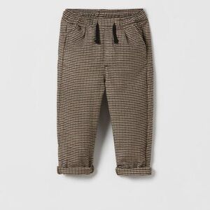 Zara boys Houndstooth tie waist pant